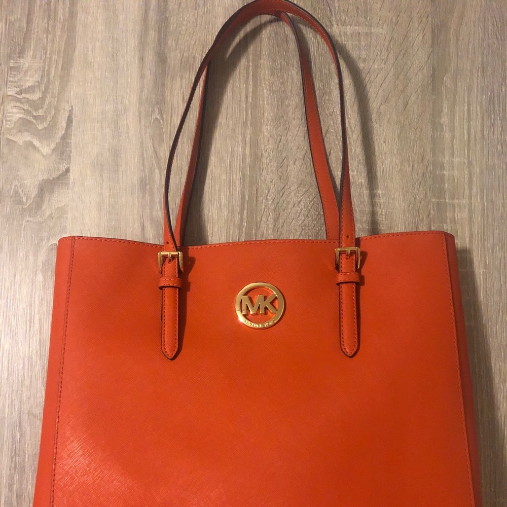 Michael Kors Orange Leather Tote